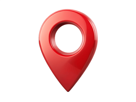 rosso Posizione pointer isolato su trasparente sfondo indicando un' Posizione su un' carta geografica png