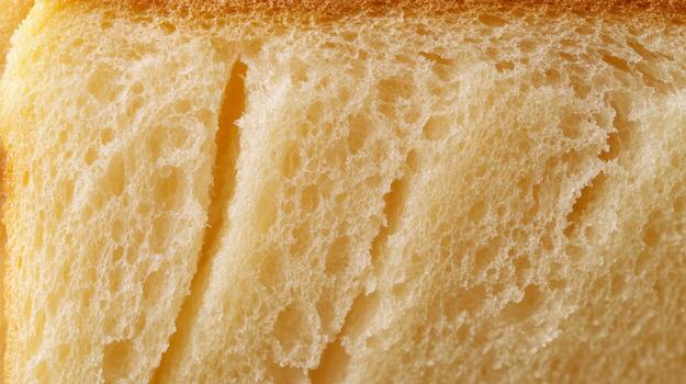 Freshly baked slice of bread showcasing soft texture and golden crust, ideal for food enthusiasts and culinary projects photo