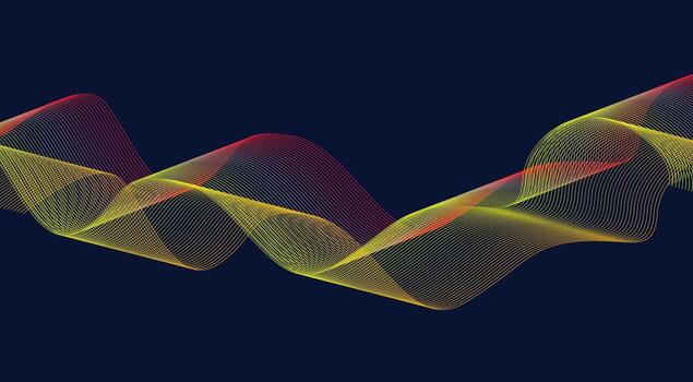Abstract Blend Lines Wavy Design Background Colorful Illustration vector