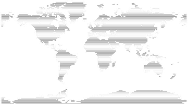 Digital horizontal small line shape world map focusing a fantastic solution for travel websites. The unique line map design is a great way to showcase a world travel blog. vector
