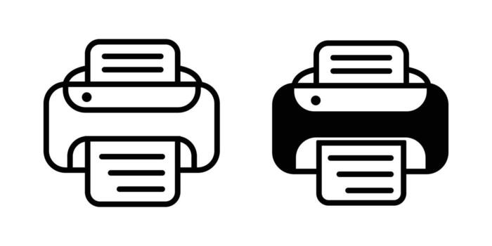 printing glyph icon. printer icon for apps and websites. Printer icon flat or line style set. vector