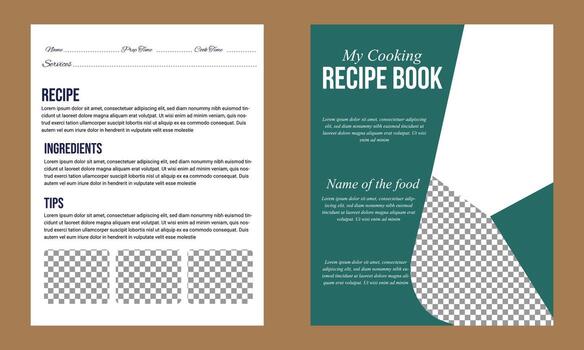 Leather Recipe Book With Index Pages And Templates vector