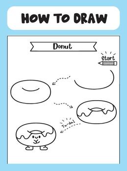 How to draw a donut worksheet vector