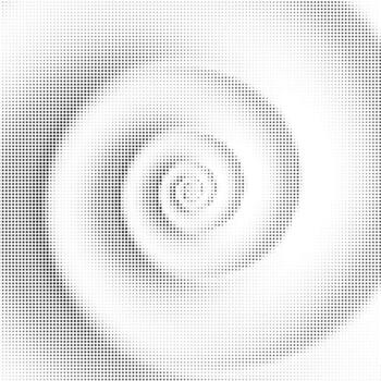 Halftone Pattern. Set of Dots. Dotted Texture on White Background. Overlay Grunge Template. Distress Linear Design. Spiral Fade Monochrome Points. Pop Art Backdrop. vector
