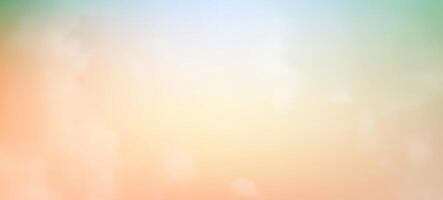 Modern orange and green gradient backgrounds with clouds. Header banner. Bright abstract presentation backdrop. Good illustration vector