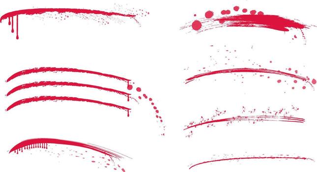 A vivid crimson trail marks a path on a blank surface, suggesting recent activity or a significant event. The texture varies, hinting at the intensity of the episode. vector