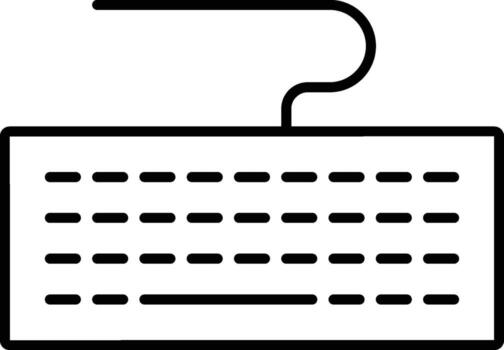hardware, keyboard icon. Simple thin line, outline of hardware icons for UI and UX, website or mobile application on white background vector