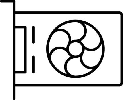 hardware, card icon. Simple thin line, outline of hardware icons for UI and UX, website or mobile application vector