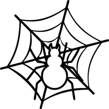 Spider on the web icon. Simple outline of halloween for UI and UX, website or mobile vector