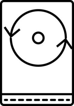 hardware, difícil disco icono. sencillo Delgado línea, contorno de hardware íconos para ui y ux, sitio web o móvil vector