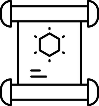 History, papyrus icon. Simple thin line, outline of History icons for UI and UX, website or mobile application on white background vector