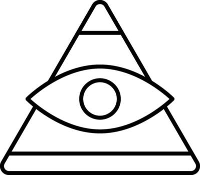 History, pyramid, eye icon. Simple thin line, outline of History icons for UI and UX, website or mobile application on white background vector