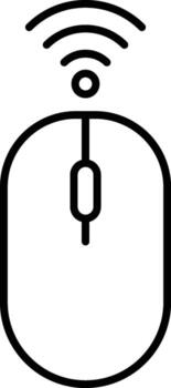 hardware, wifi mouse icon. Simple thin line, outline of hardware icons for UI and UX, website or mobile application on white background vector