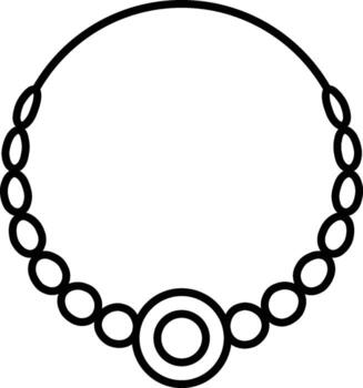 History, necklace icon. Simple thin line, outline of History icons for UI and UX, website or mobile application on white background vector