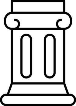 column icon. Simple thin line, outline of History icons for UI and UX, website or mobile application on white background vector