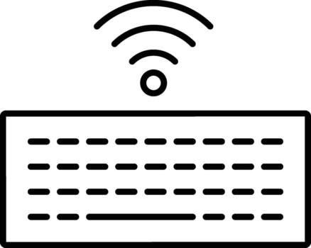 hardware, keyboard, wifi icon. Simple thin line, outline of hardware icons for UI and UX, website or mobile application on white background vector