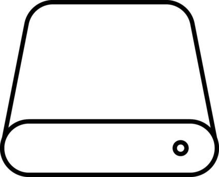 hardware, difícil disco icono. sencillo Delgado línea, contorno de hardware íconos para ui y ux, sitio web o móvil solicitud vector