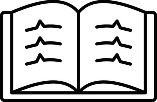book icon. Simple thin line, outline of History icons for UI and UX, website or mobile application on white background vector