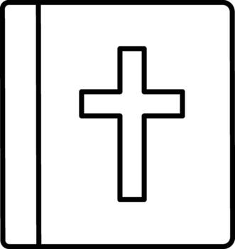 Bible icon. Simple thin line, outline of History icons for UI and UX, website or mobile application on white background vector