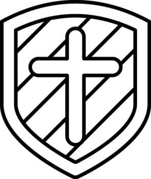 History, shield icon. Simple thin line, outline of History icons for UI and UX, website or mobile application vector