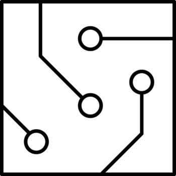 hardware, chip icon. Simple thin line, outline of hardware icons for UI and UX, website or mobile application on white background vector