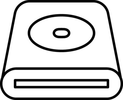 hardware, hard disk icon. Simple thin line, outline of hardware icons for UI and UX, website or mobile application on white vector