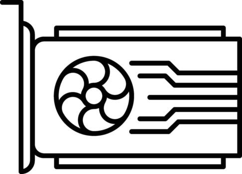 hardware, card icon. Simple thin line, outline of hardware icons for UI and UX, website or mobile application on white vector
