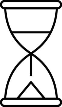 History, hourglass icon. Simple thin line, outline of History icons for UI and UX, website or mobile application on white background vector