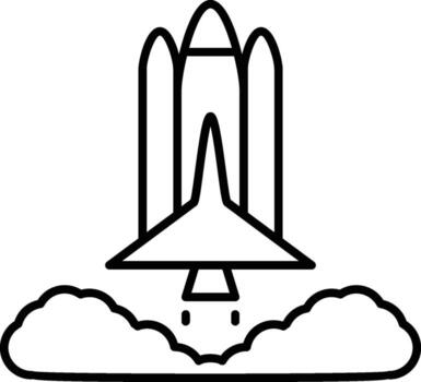History, rocket, launch icon. Simple thin line, outline of History icons for UI and UX, website or mobile application on white background vector