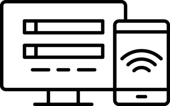wifi, hotel icon. Simple thin line, outline of Hotel Service icons for UI and UX, website or mobile application on white background vector
