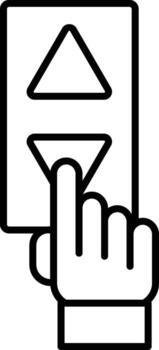 elevator, arm, button icon. Simple thin line, outline of Hotel Service icons for UI and UX, website or mobile application on white background vector