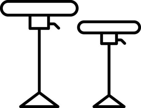 stool icon. Simple thin line, outline of Hotel Service icons for UI and UX, website or mobile application on white background vector
