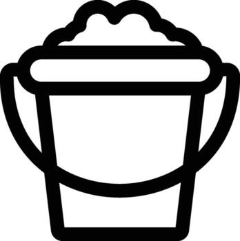 bucket icon. Simple thin line, outline of Laundry icons for UI and UX, website or mobile application on white background vector