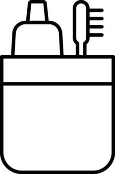 toothbrush icon. Simple thin line, outline of Hotel Service icons for UI and UX, website or mobile application on white background vector