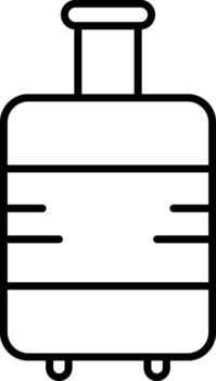 maleta icono. sencillo Delgado línea, contorno de hotel Servicio íconos para ui y ux, sitio web o móvil solicitud en blanco vector
