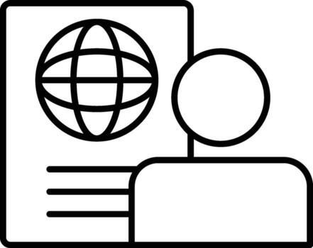 id, global, profile, document icon. Simple thin line, outline of Hotel Service icons for UI and UX, website or mobile application on white background vector