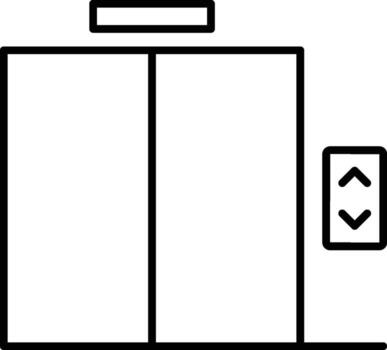 elevator icon. Simple thin line, outline of Hotel Service icons for UI and UX, website or mobile application on white background vector