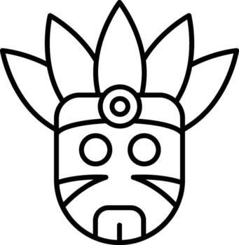 History, Indians icon. Simple thin line, outline of History icons for UI and UX, website or mobile application on white background vector