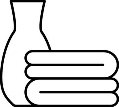 towels, vase icon. Simple thin line, outline of Hotel Service icons for UI and UX, website or mobile application on white background vector