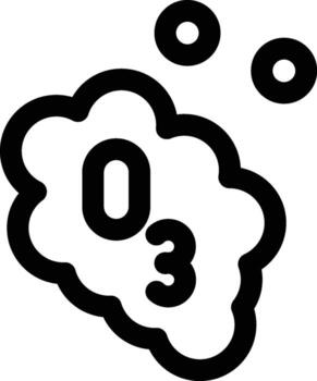 ozone icon. Simple thin line, outline of Laundry icons for UI and UX, website or mobile application on white background vector