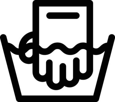 hand wash icon. Simple thin line, outline of Laundry icons for UI and UX, website or mobile application on white background vector