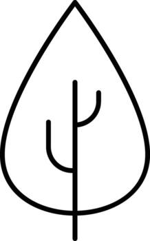 en ciernes hoja icono. sencillo Delgado línea, contorno de hojas íconos para ui y ux, sitio web o móvil solicitud en blanco antecedentes vector