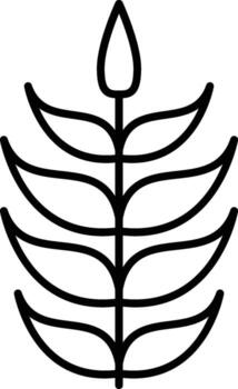 Poplar leaf icon. Simple thin line, outline of Leaves icons for UI and UX, website or mobile application on white background vector