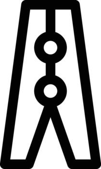 clothes peg icon. Simple thin line, outline of Laundry icons for UI and UX, website or mobile application on white background vector