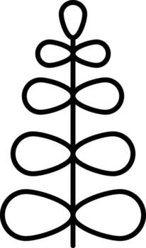 Rounded leaf icon. Simple thin line, outline of Leaves icons for UI and UX, website or mobile application on white background vector