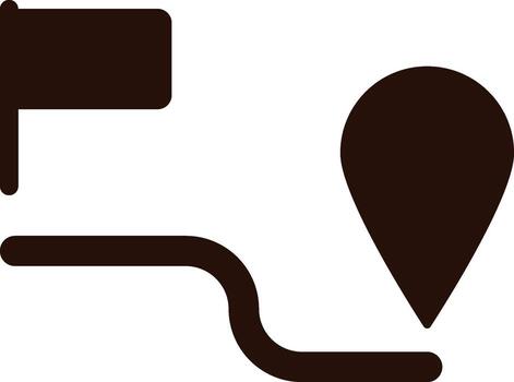 location, route icon. Simple glyph, flat of Location icons for UI and UX, website or mobile application on white background vector