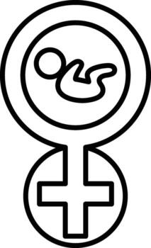 Womens day, gender, baby icon. Simple thin line, outline of 8 march icons for UI and UX, website or mobile application vector