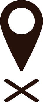 location, pin icon. Simple glyph, flat of Location icons for UI and UX, website or mobile application on white vector