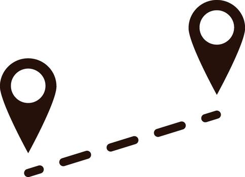 location, route icon. Simple glyph, flat of Location icons for UI and UX, website or mobile application on vector