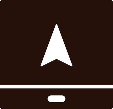 tableta, cursor, ubicación icono. sencillo glifo, plano de ubicación íconos para ui y ux, sitio web o móvil solicitud en blanco antecedentes vector